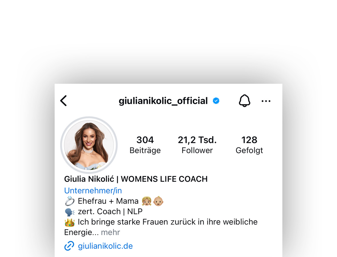 Giulia Nikolić auf Instagram